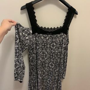 Cold shoulder dress black scroll damask xxl target